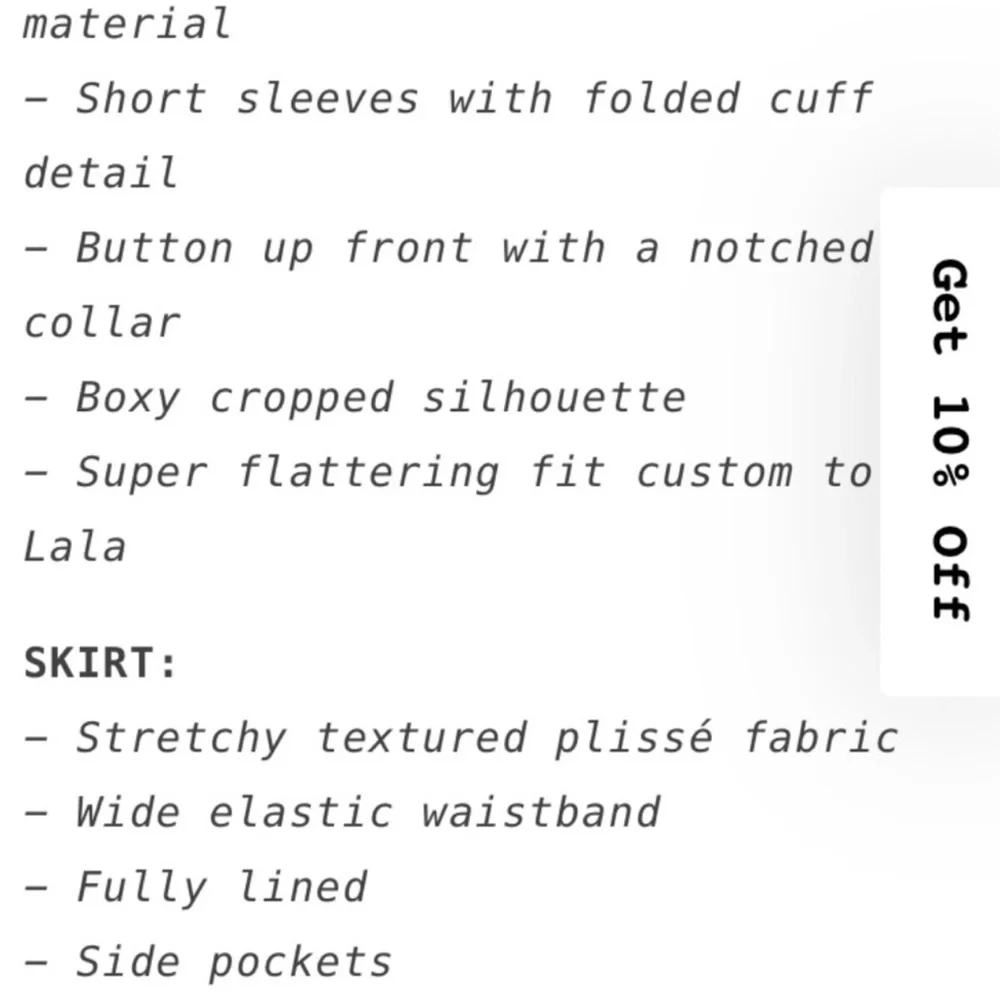 Dressed in LALA Black Button Down Shirt & Skirt - Picture 6 of 10